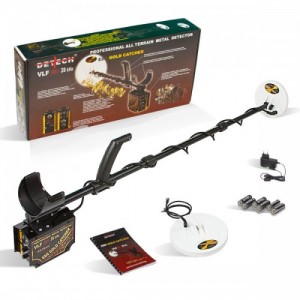Металотърсач Detech Gold Catcher 28 Khz - 2 сонди 15 см (6″) DD и 25 см (10″) DD